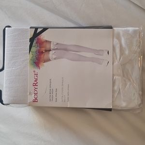 Satin Bow opaque Thigh High